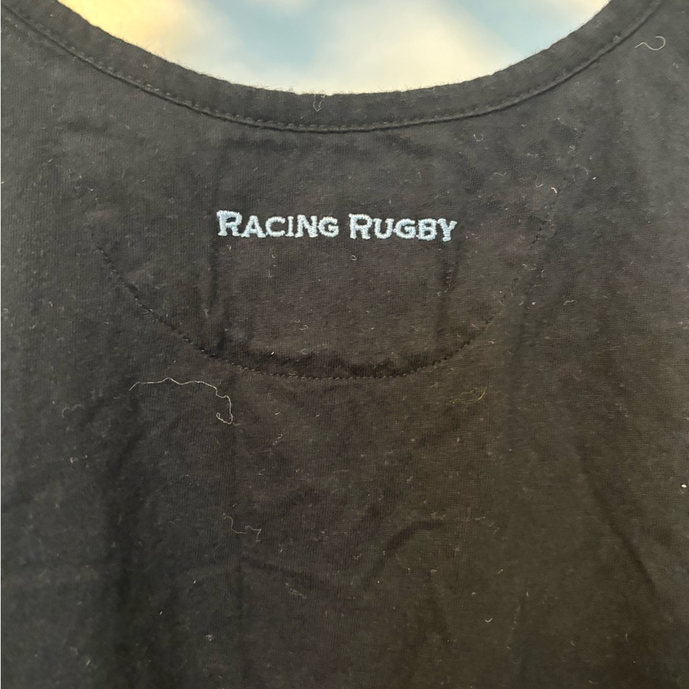 ASOS Racing Rugby Black Fitted Tank Top - Picture 3 of 8